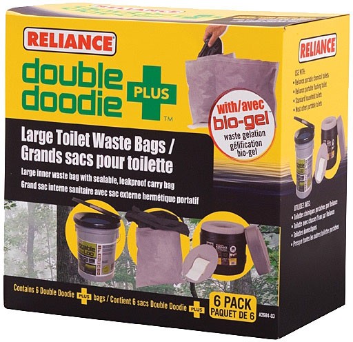 Reliance Double Doodie Plus 6 Pack: Convenient Camp Toilets for Outdoor