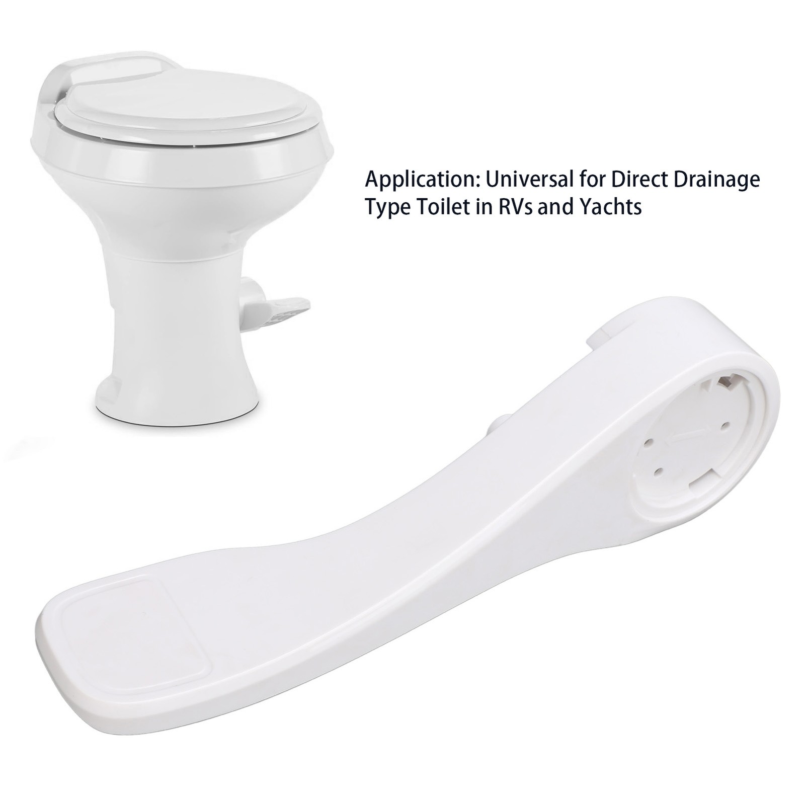 RV Toilet Foot Pedal Easy Installation Direct Drainage Toilet Type Pedal Fo LRPG