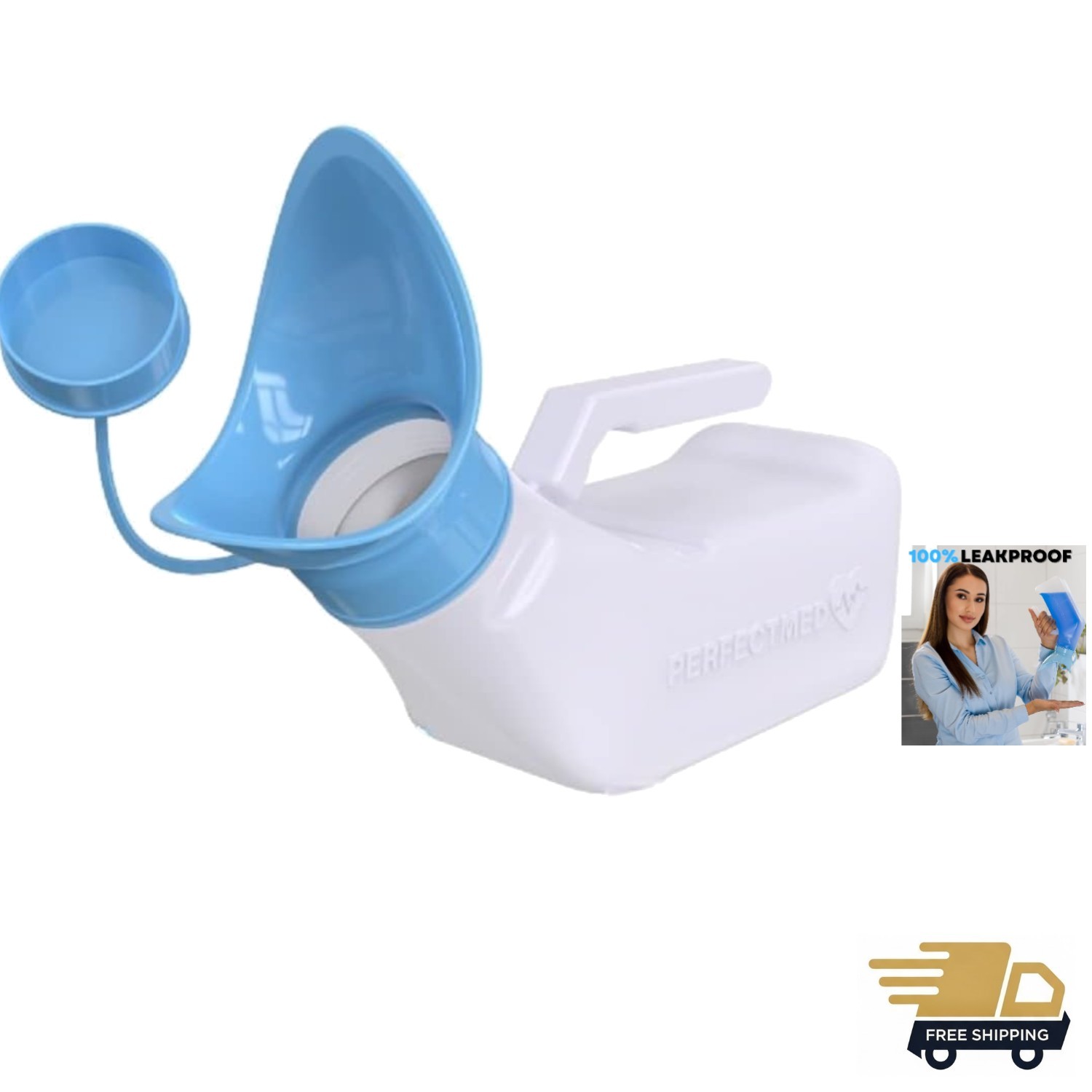 Female Urinal Spill Proof 32 oz Portable Women Bed Pan Travel Essentials