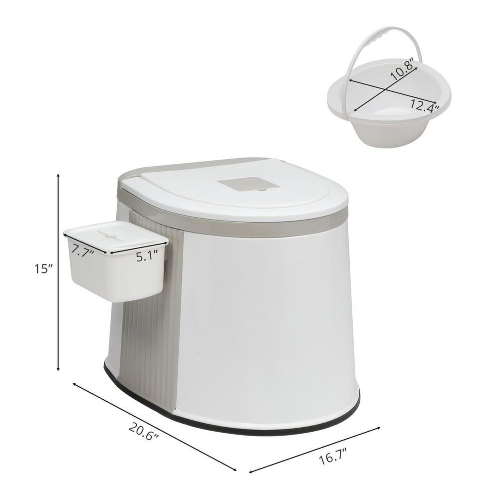 Portable Toilet – Commode with 5 Gallon Bucket Inner – Lightweight Camping RV