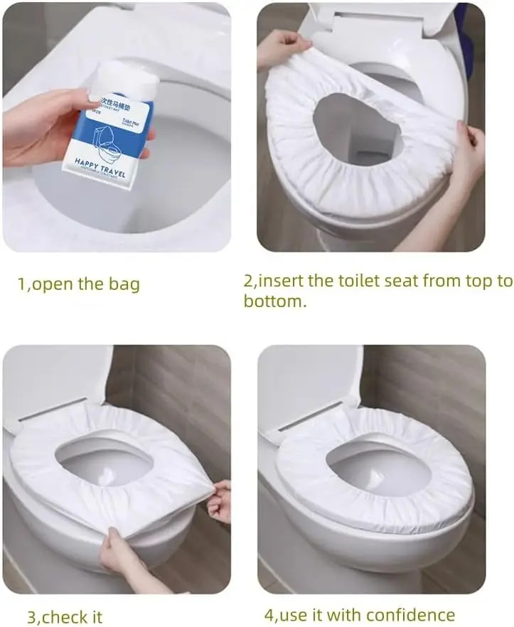 Portable Toilet Seat Covers Sterile Travel Camping Hotel Bathroom Hygiene Mats