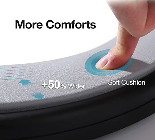 Portable Bucket Toilet Seat with Soft Cushion, 270° Rotating Lid, XL Camping Loo