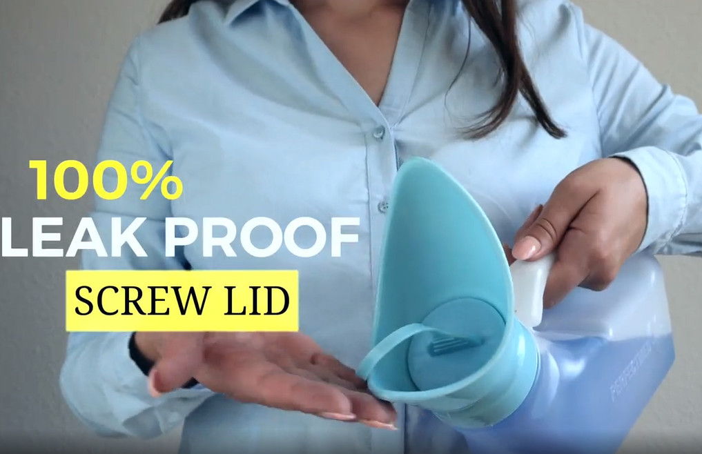 Portable Female Urinal 32 oz (2 Pack) – Spill Proof Pee Funnel for Travel & Road