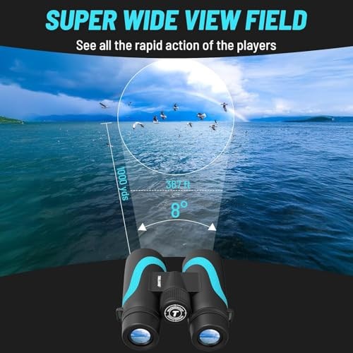 15×55 UHD Binoculars for Adults High Powered with Phone Adapter – Large Blue
