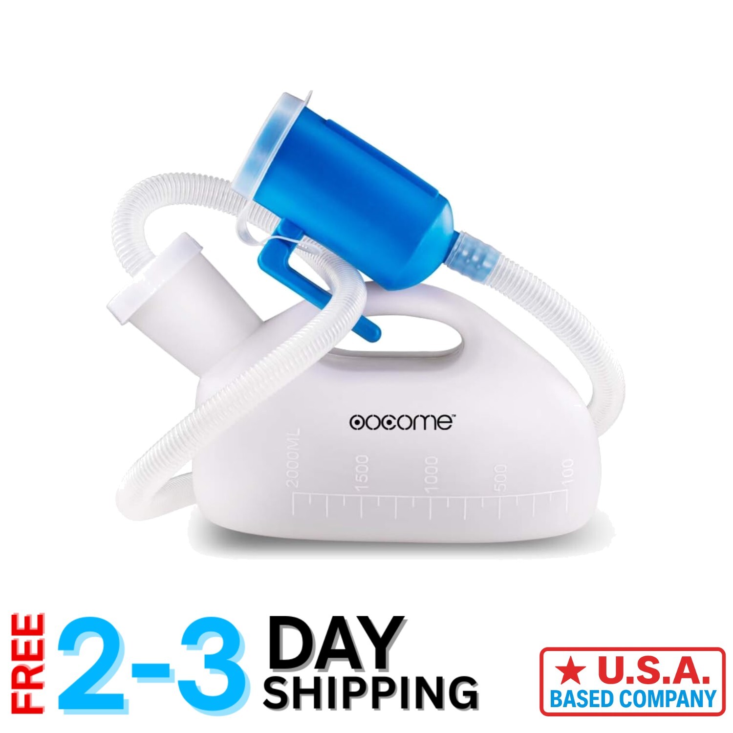 2000ml Reusable Men’s Urinal Bottle with Long Tube – Ideal for Travel & Home
