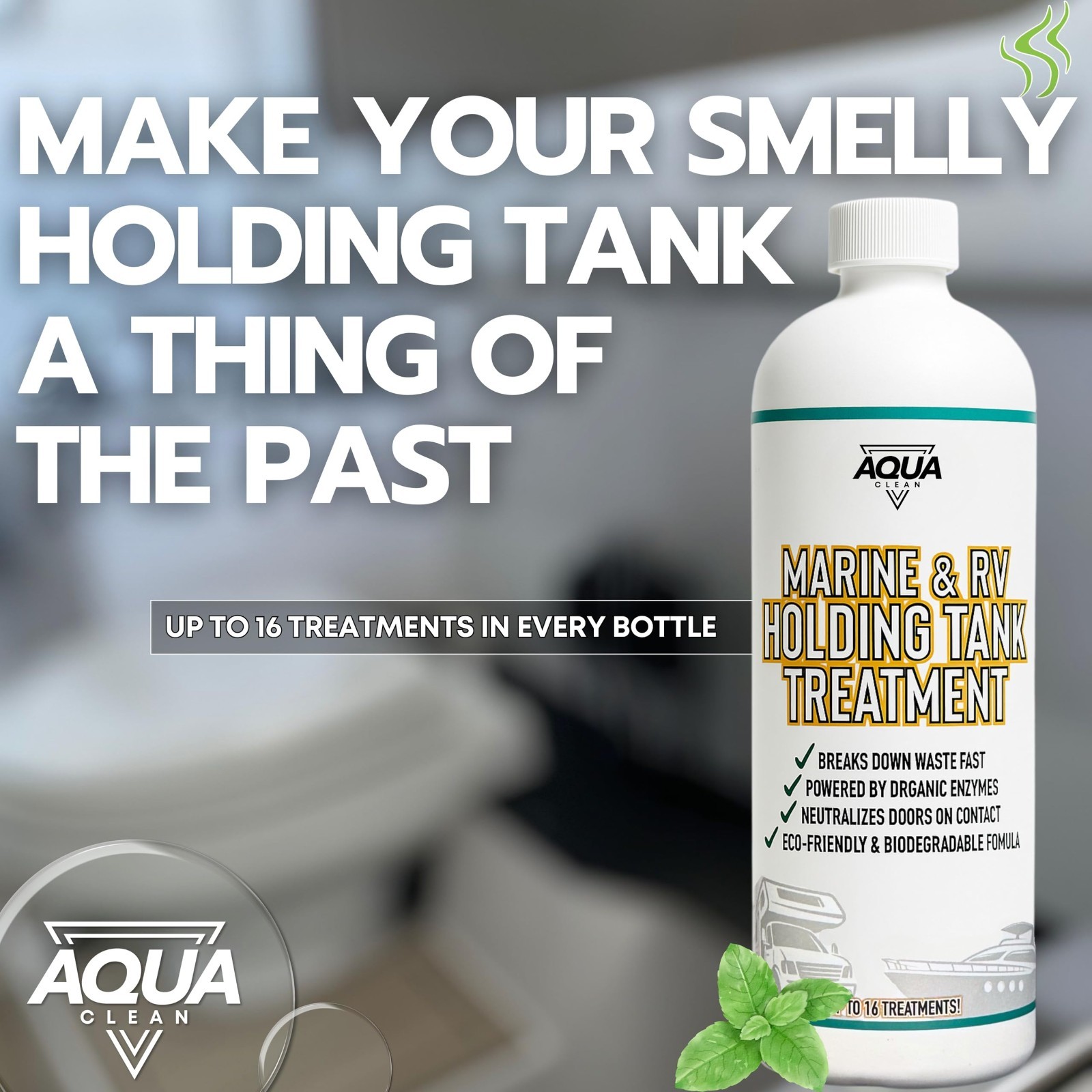 Enzyme Holding Tank Treatment & Deodorizer for RV, Marine & Portable Toilets – 3