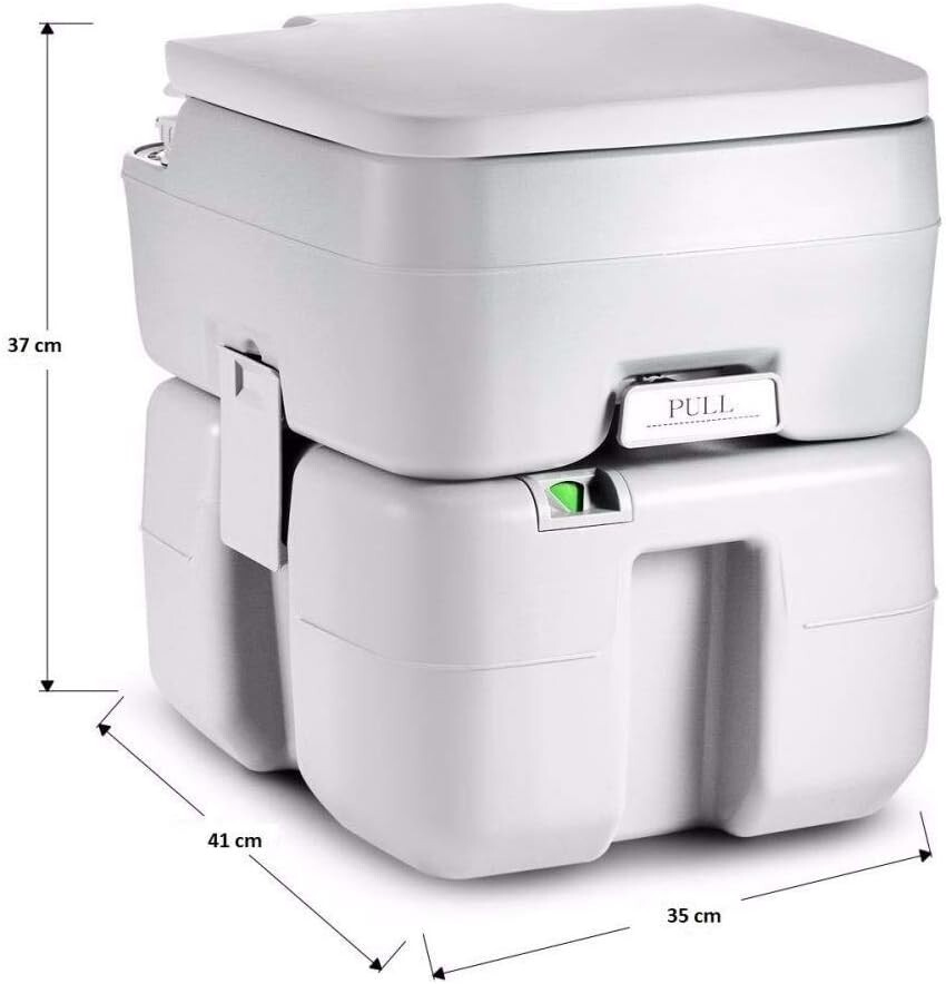 Portable Toilet with Carry Bag – 5.3 Gallon Waste Tank – Indoor/Outdoor Use