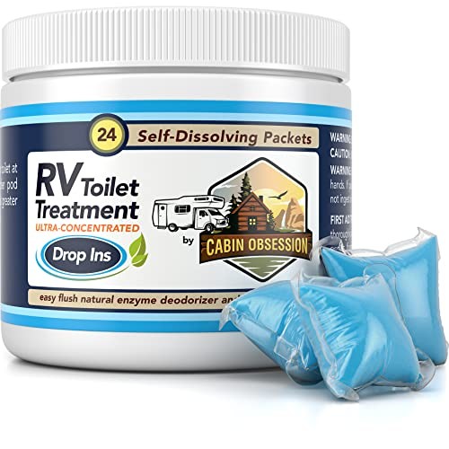 RV Toilet Treatment Drop Ins – 24 Easy Flush Self 24 Count (Pack of 1)