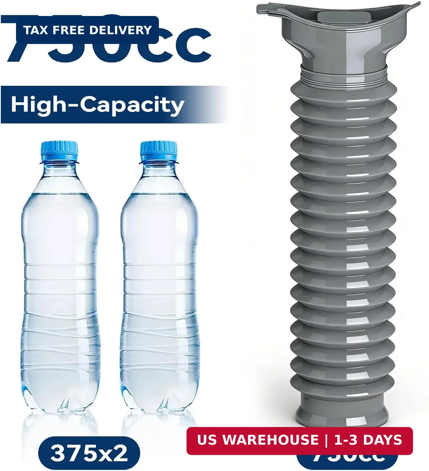 Pee Bottles for Men, Adjustable Emergency Urinal, Car Pee Bottle for Men and Wom