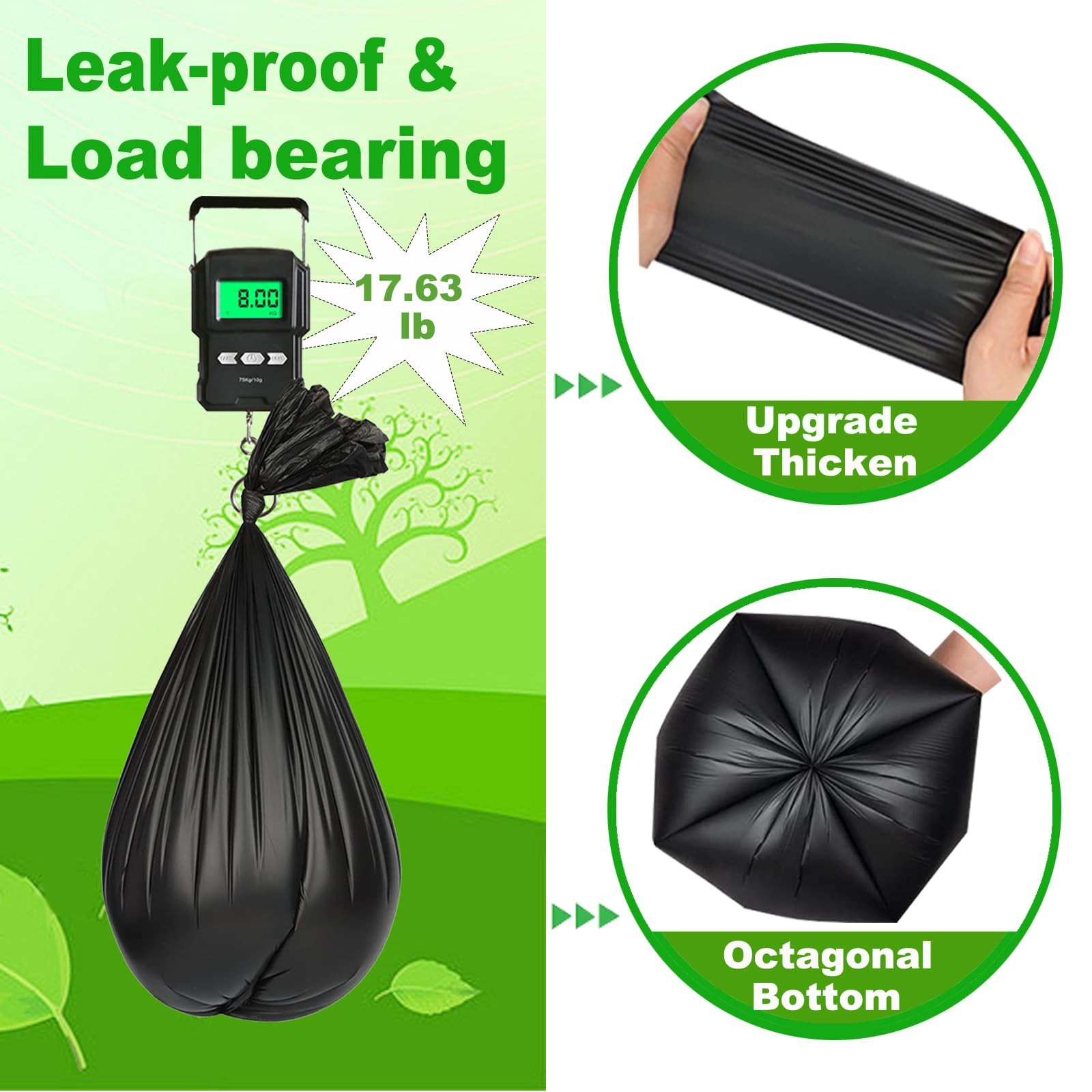 108 Portable Toilet Bags, TALTBREX 8 27 Count (Pack of 4), 108 Count-black