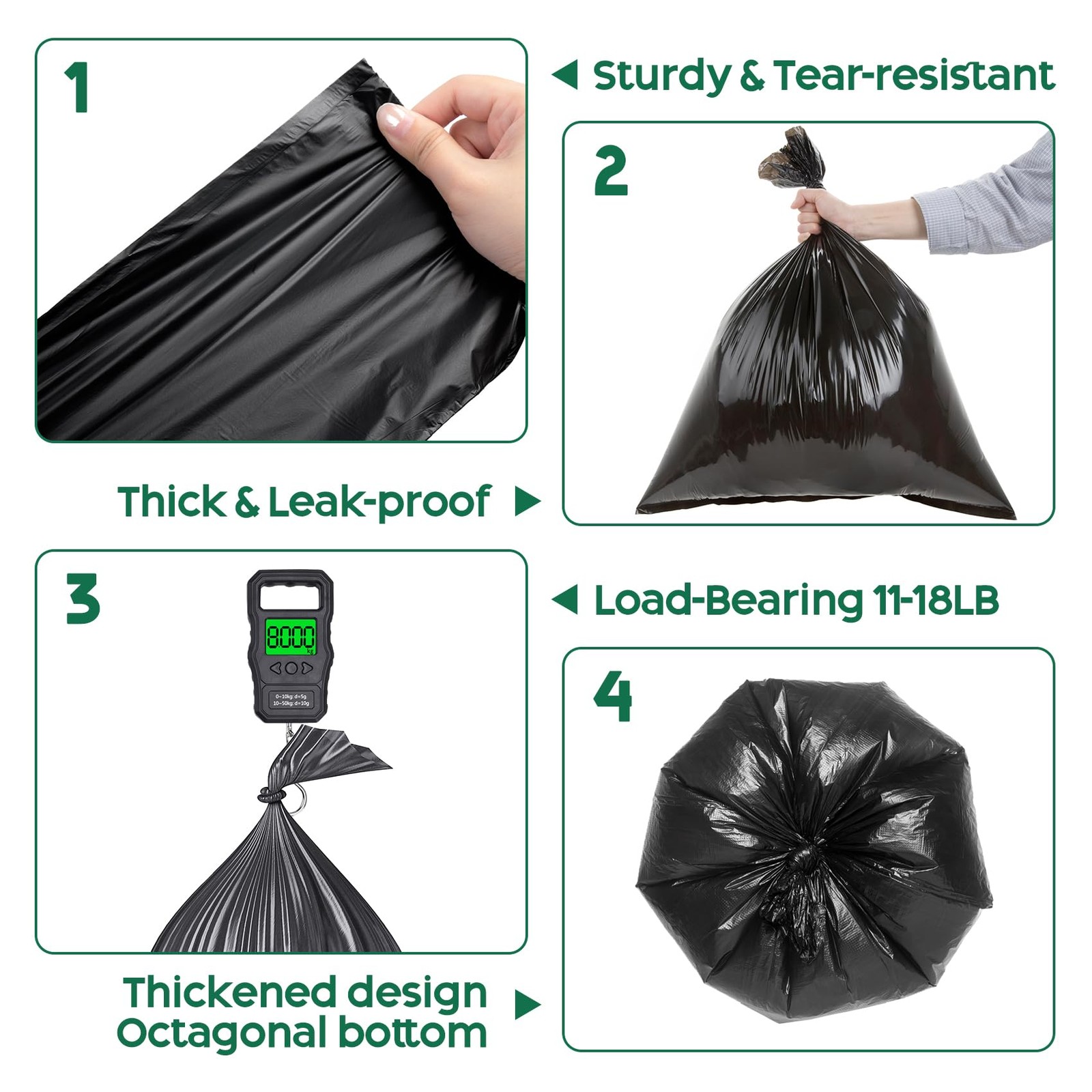 Portable Camping Toilet Bags 120 Bags 8 Gallon for 5 Gallon Bucket Toilet Seat
