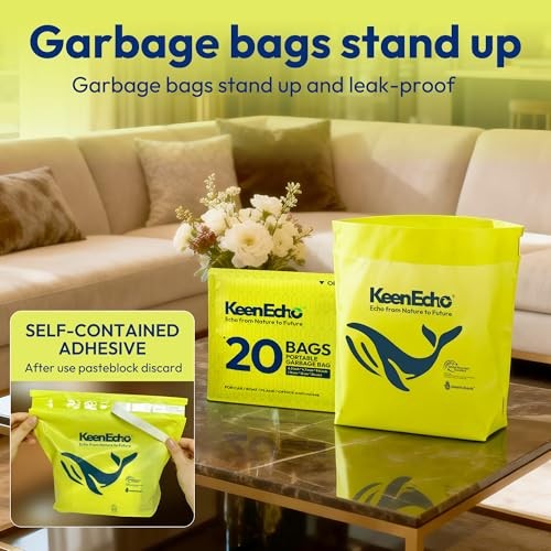 Disposable Car Garbage Bin Bags, 60 pcs, Yellow, Yellow 60 Count (Pack of 3)