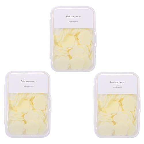 300pcs Portable Hand Washing Soap Sheets, Scented Mini Soap Sheets, Yellow