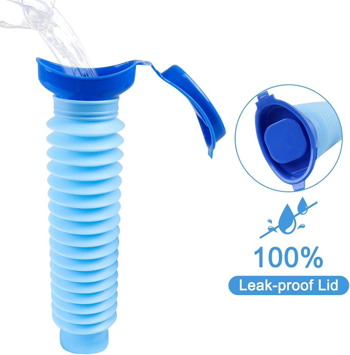 Pee Bottles for Men, Collapsible Urine Bottle 750ML, Portable Urinal for Women,