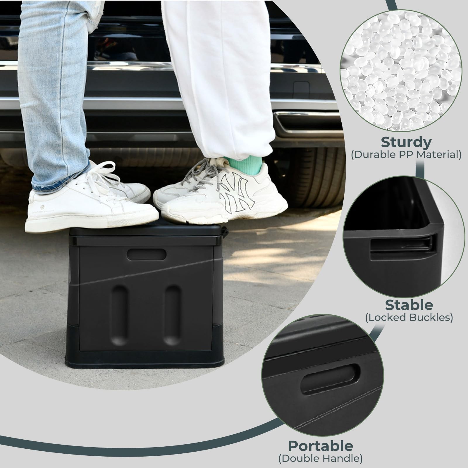 Portable Folding Toilet Set, 25L Large, Maximum Carry 150KG, 24 Bags Rubbish…