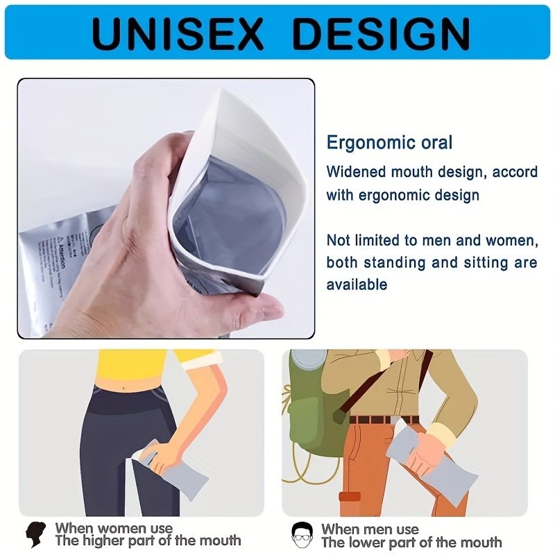 Pack of 10 Disposable Urinal Bags Camping Pee Bags Unisex Urine Bag Vomit Bag