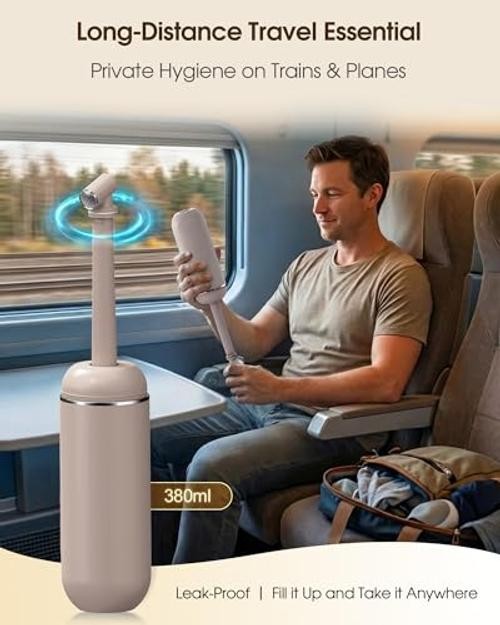 Portable Bidet for Travel & Camping – Manual Squeeze Handheld General Khaki