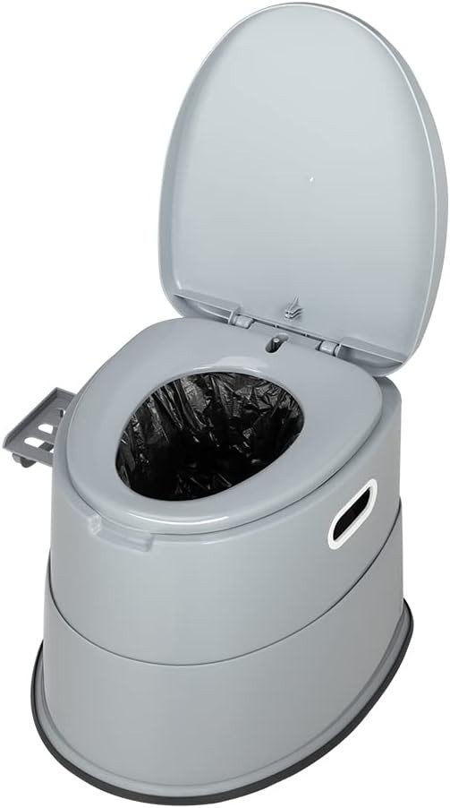 Portable Travel Toilet, Removable Indoor Bucket Mobile Toilet with Seat, Deck…