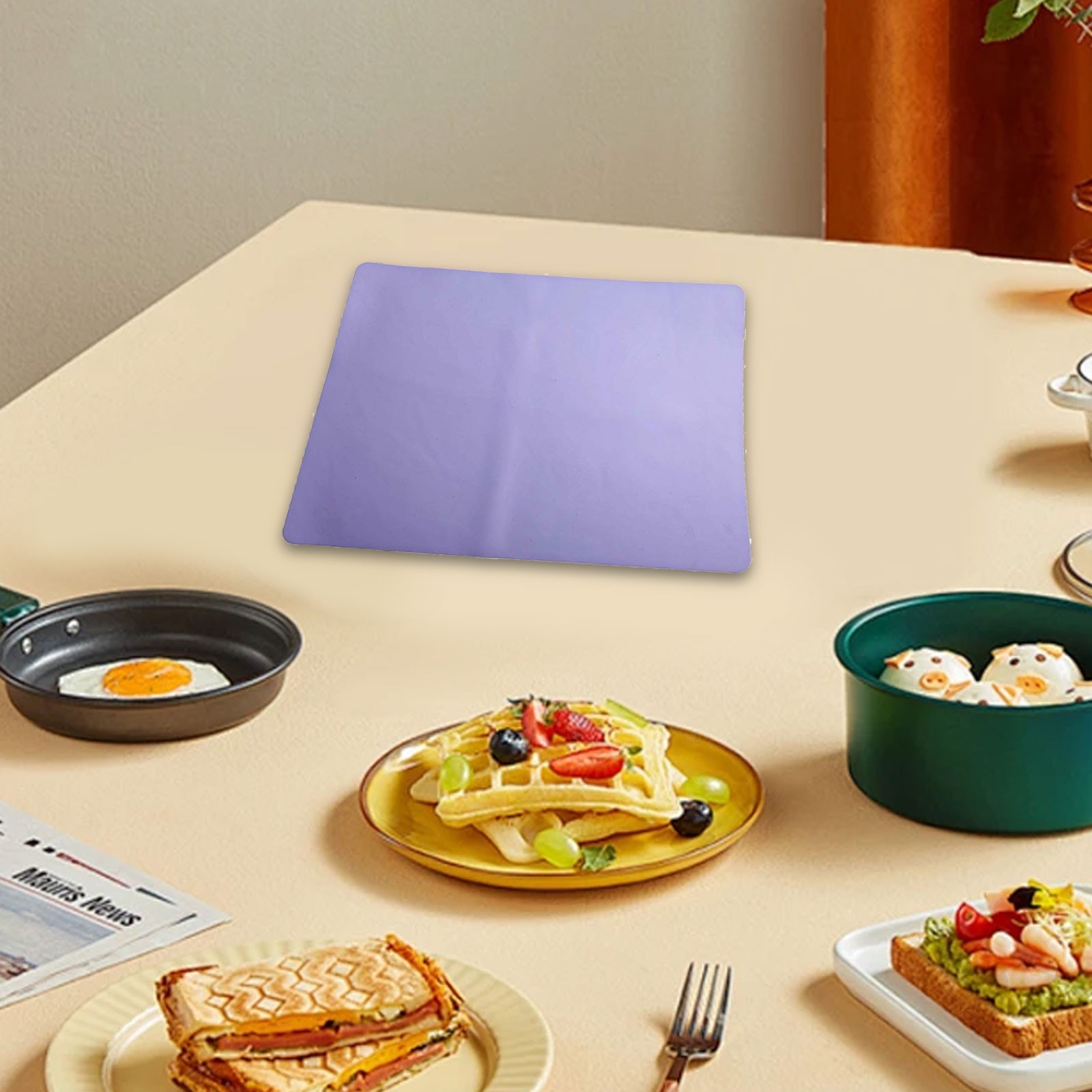 Reusable Waterproof Silicone Table Placemat for Camping Kitchen 40x30cm