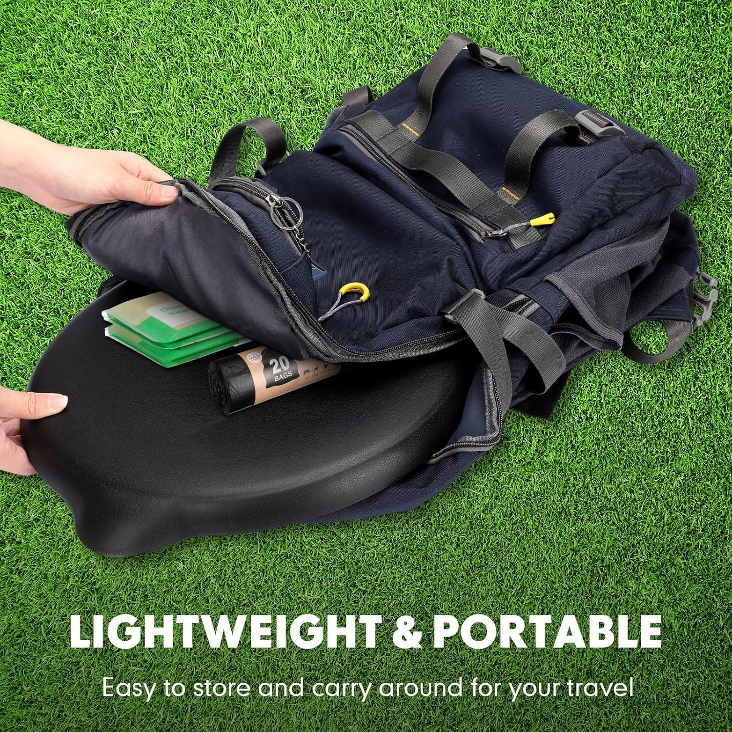 5 Gallon Bucket Toilet Seat with Lid Camping Bucket Toilet Seat with Bags and Pa