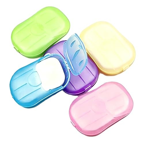 Disposable Soap Sheets Paper 5 Boxes Hand Cleaner Fragrance Mini Color Soaps