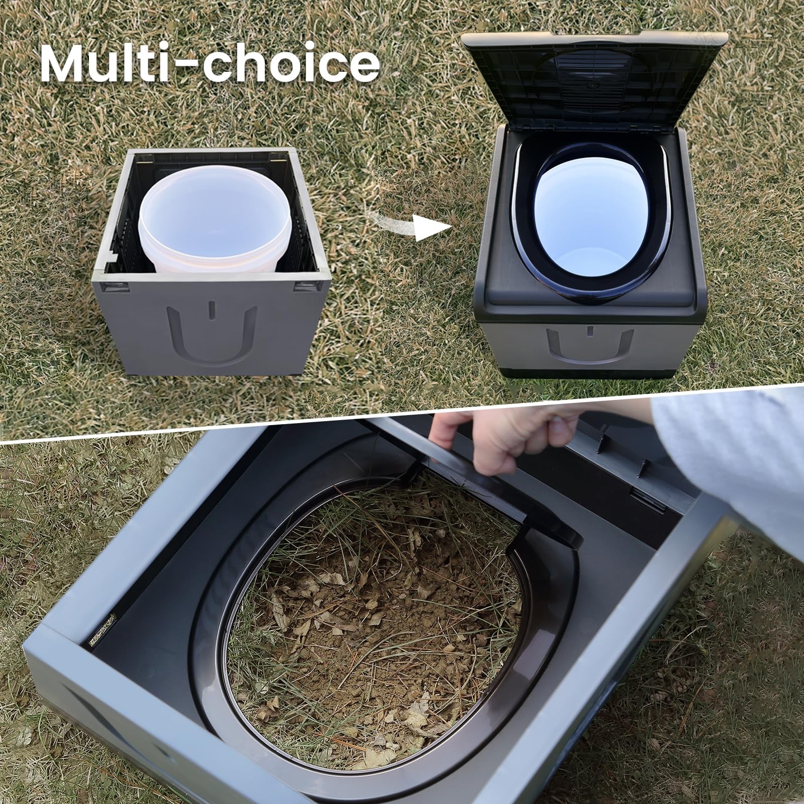 TRIPTIPS Updated Portable Potty for Camping Extra Large Folding Travel Toilet…