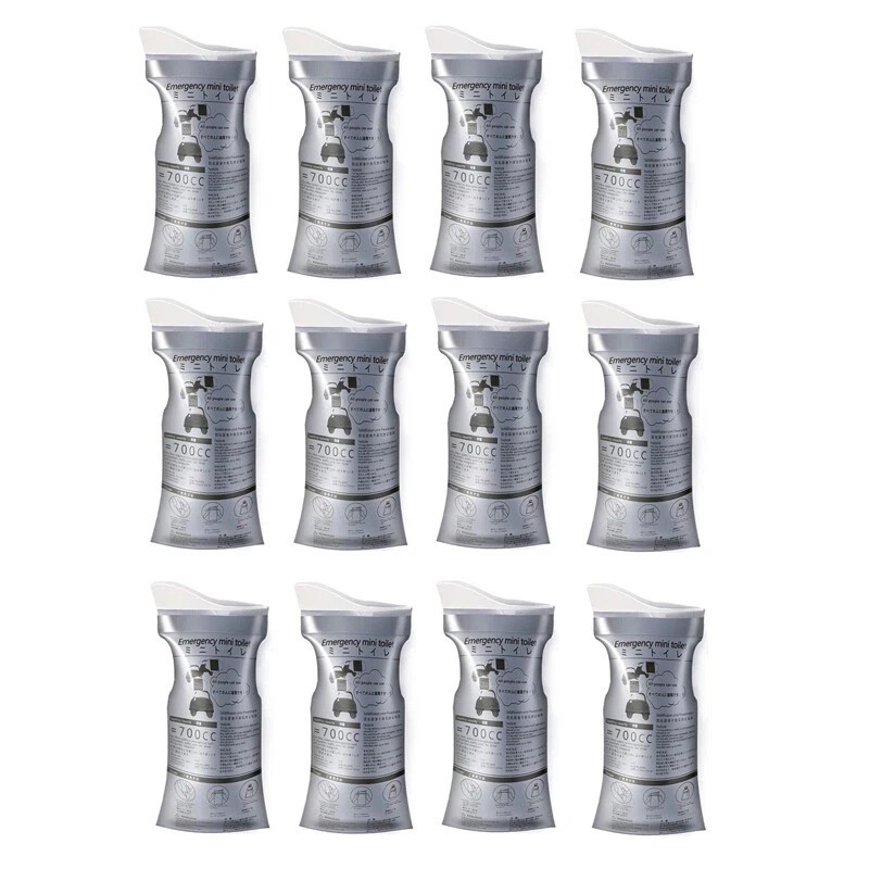 4/12/20 Pack Disposable Urinal Bags Camping Pee Bags Unisex Urine Bag Vomit Bag