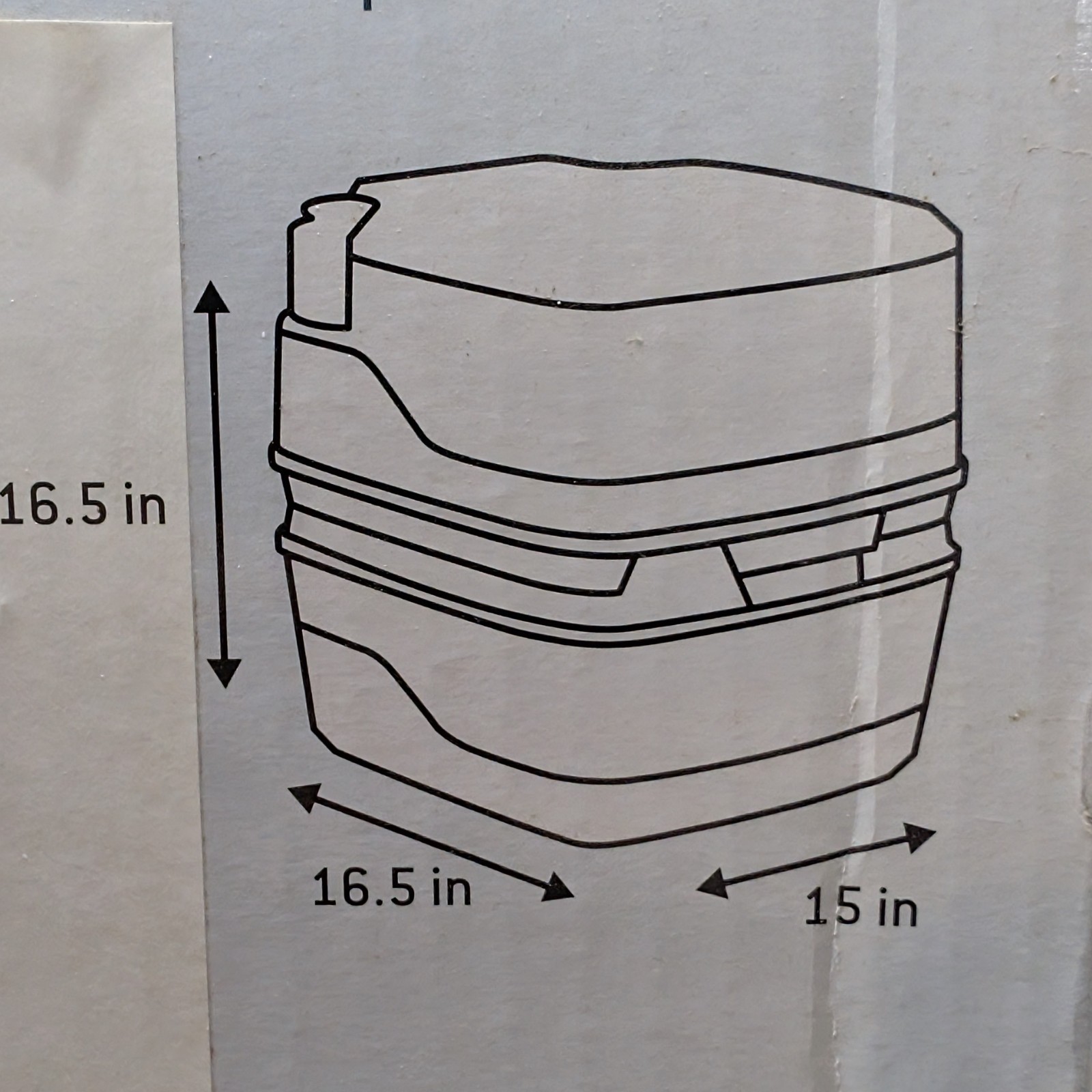 Thetford Porta Potti 5.5 gal Portable Toilet 550P 16.5″ x 15″ x 16.5″