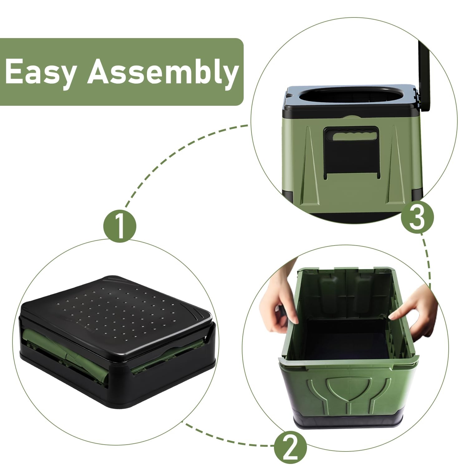 Foldable Camping Toilet – Dry Separation Toilet up to 150 kg, Mobile Toilet f…