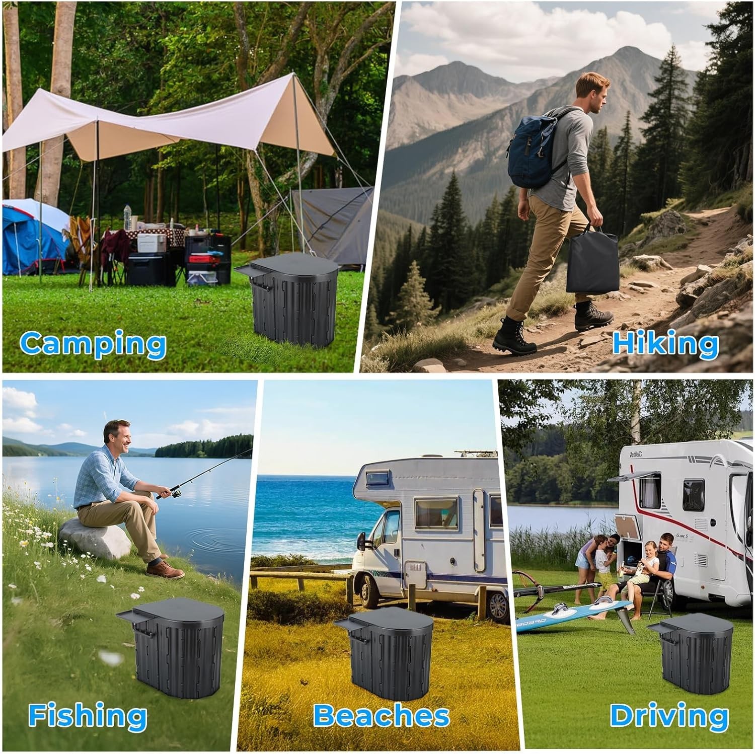 Travel Ready: Lightweight Portable Toilet for Camping, RV, Truck & Beach Use