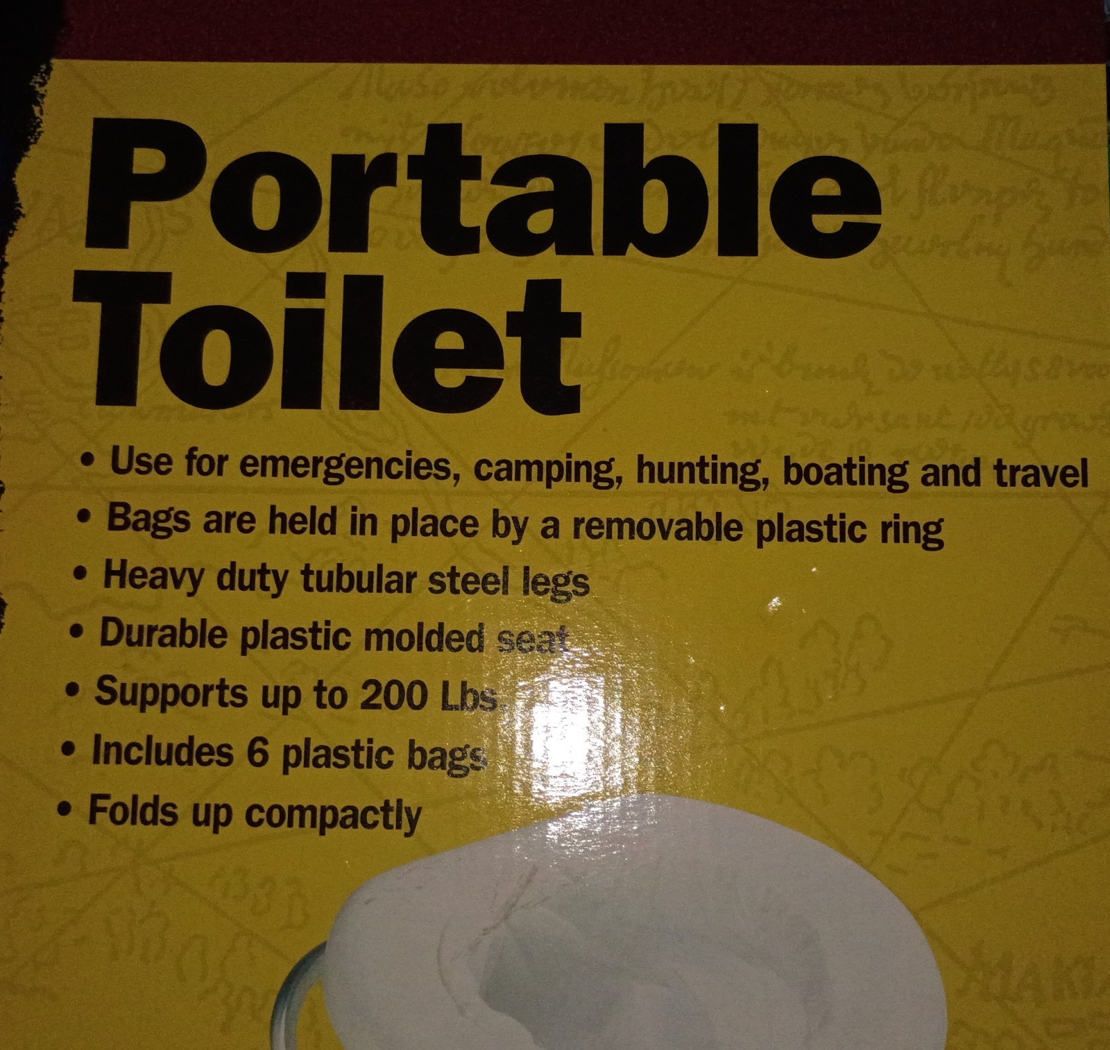 STANSPORT PORTABLE TOILET, 200LBS, ” NEW”, SEALED BOX SEE PICTURES😃👍