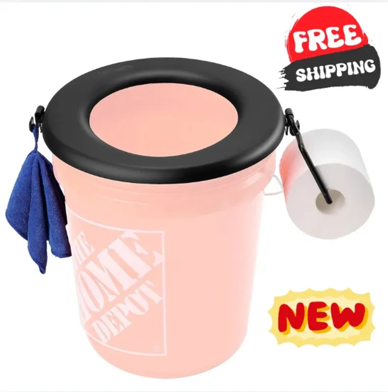 Bucket Toilet Seat, Portable Toilet Seat for 5 Gal Buckets Camping Toilet Seat