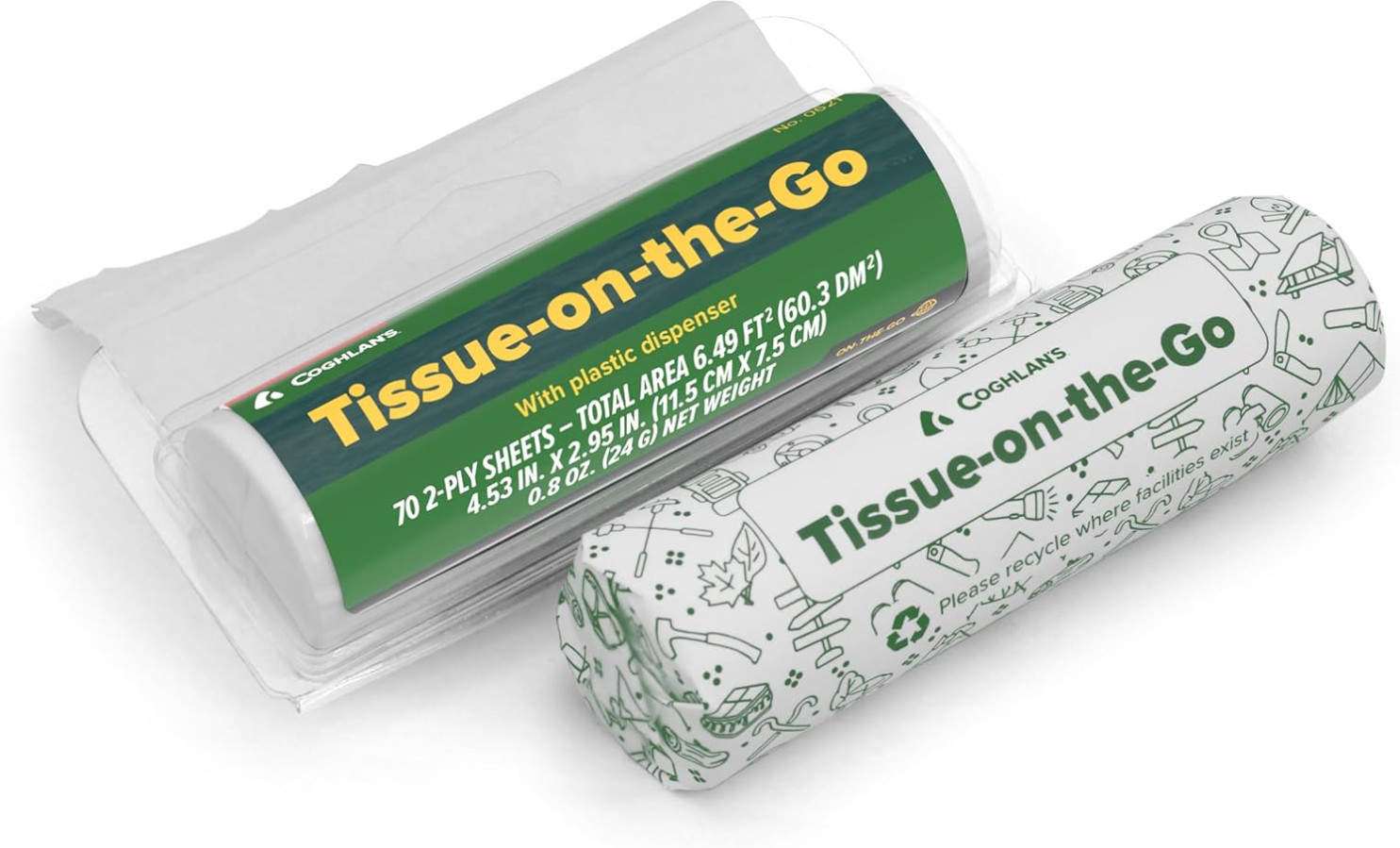 Portable Camping Tissue Dispenser 2-Pack Travel Toilet Paper Holder Hiking Kit