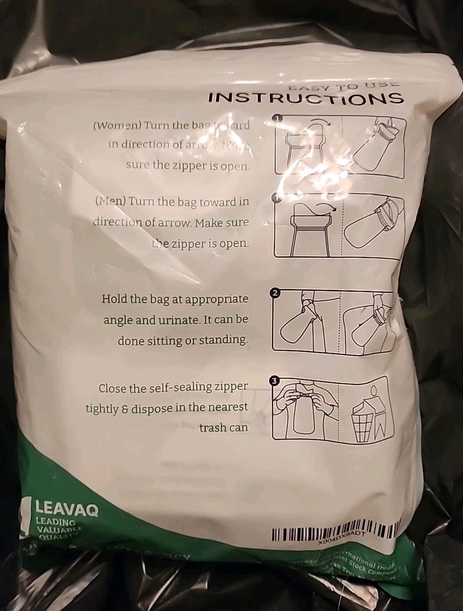 Urine Pee Bags for Travel for Women Men Kids, 12 Pack Pcs Disposable 3x Absorba