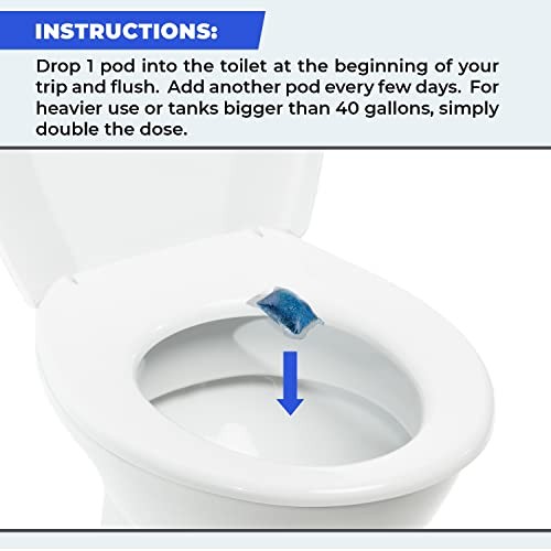 RV Toilet Treatment Drop Ins – 24 Easy Flush Self 24 Count (Pack of 1)