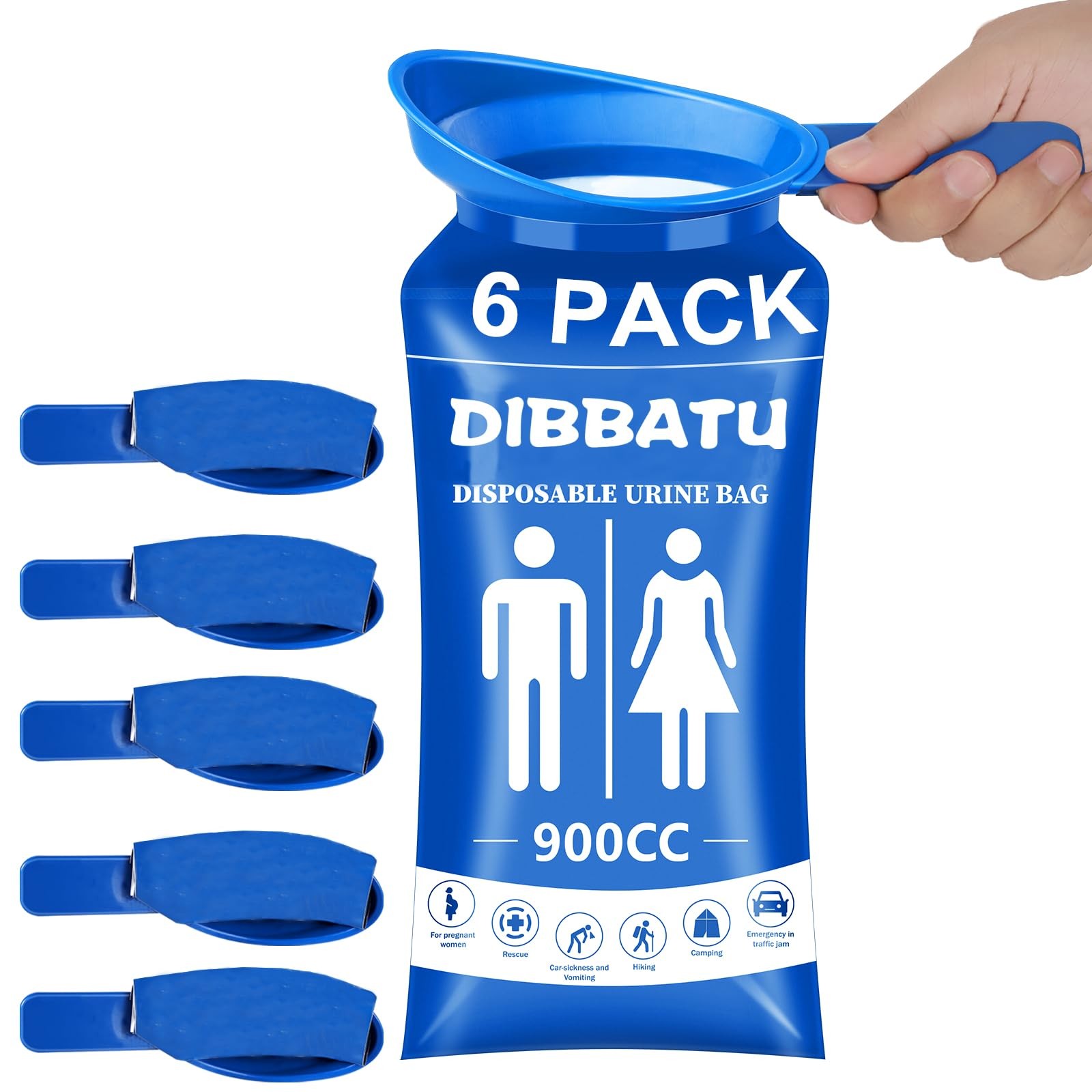 Disposable Urine Bags for Women, 6/12PCS Female-Friendly Travel Urinal Bags, …