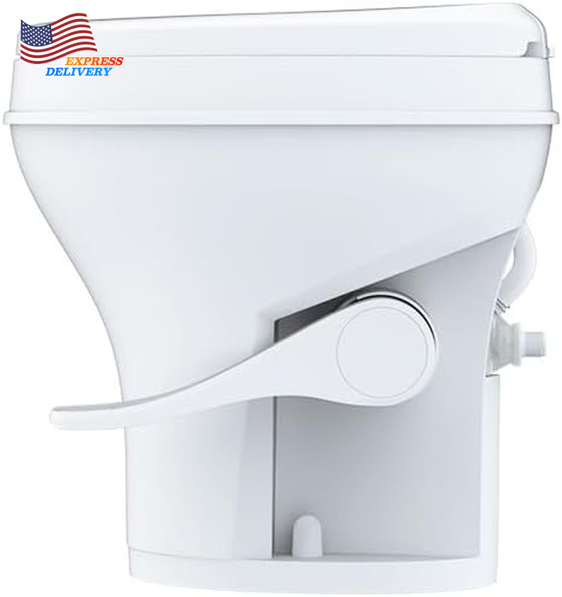 Residential Height Camper/Rv Toilet w/Sprayer Attachment 18.5” Standard Height
