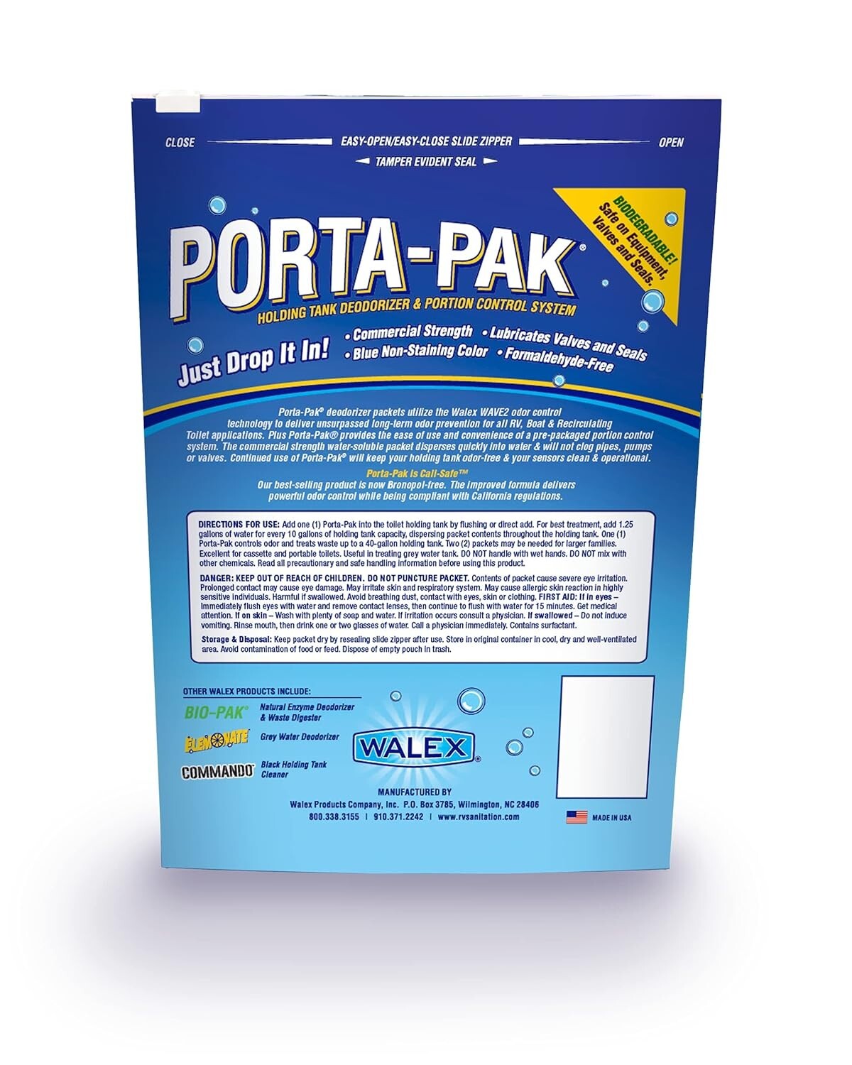 Tank Deodorizer Waste Digester Rv Toilet Drop-In Pods Marine Holding 10Pack Blue