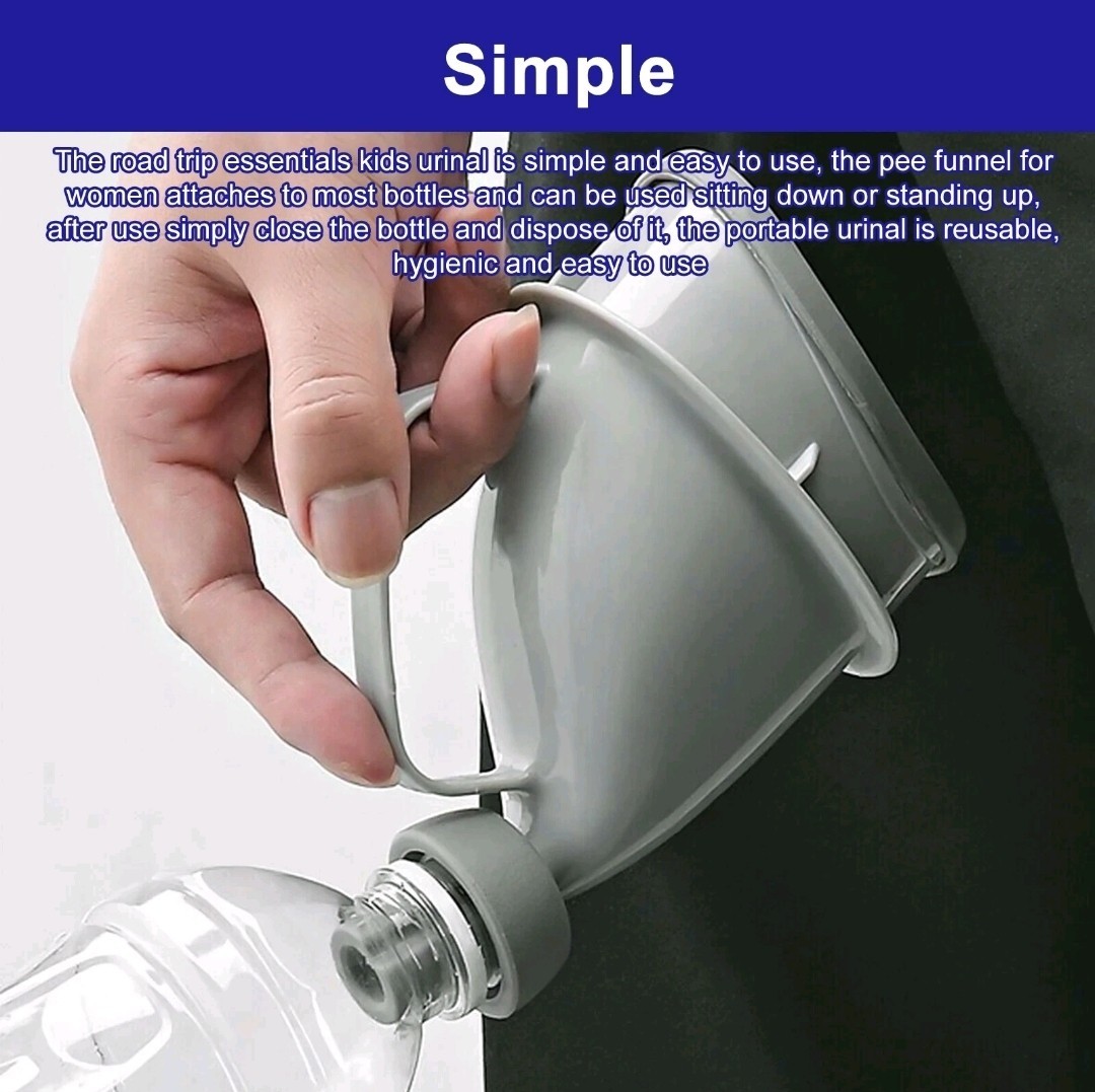 5PACK Portable Potty Pee Funnel Men Women Emergency Urinal Outdoor Toilet Device