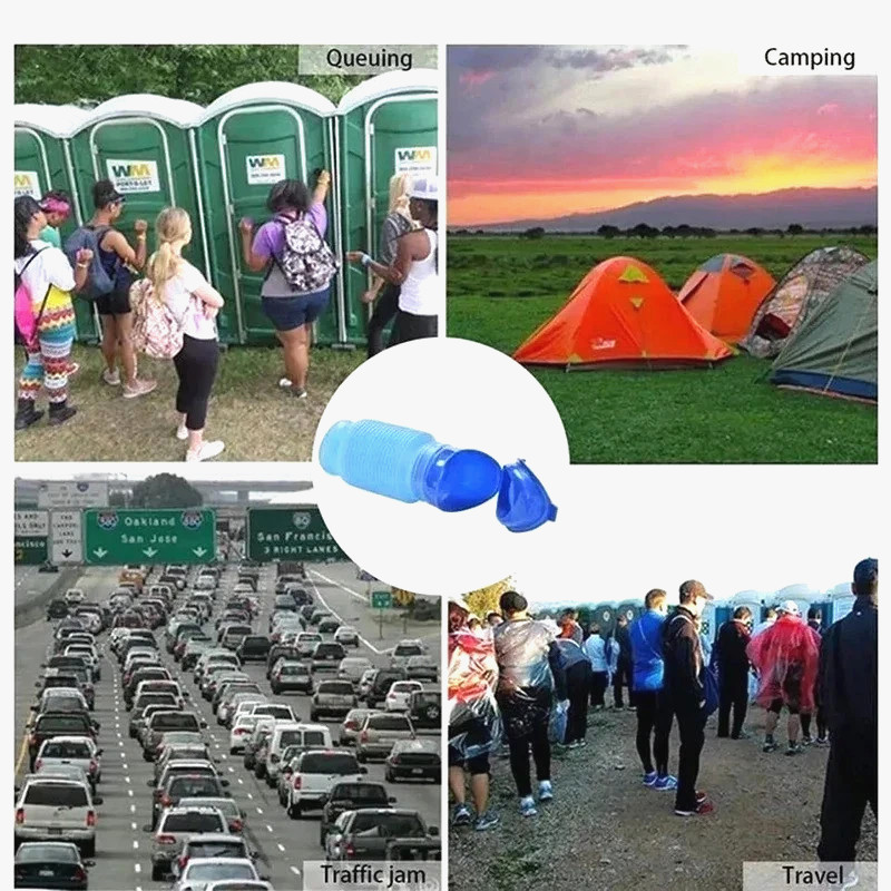 Male Female Portable Urinal Travel Camping Car Toilet Pee Bottle Emergency Kit