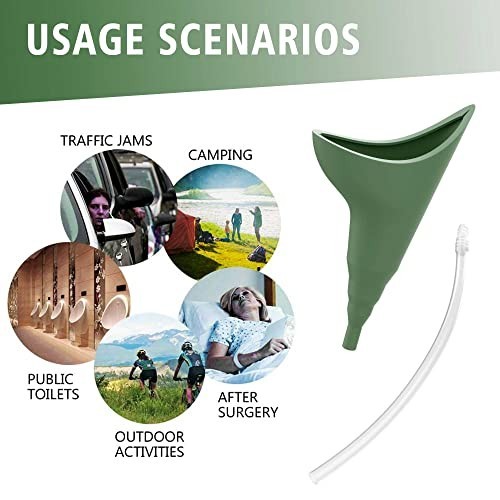 Portable Female Urinal Device – Reusable Silicone Pee Funnel with Extension Pipe