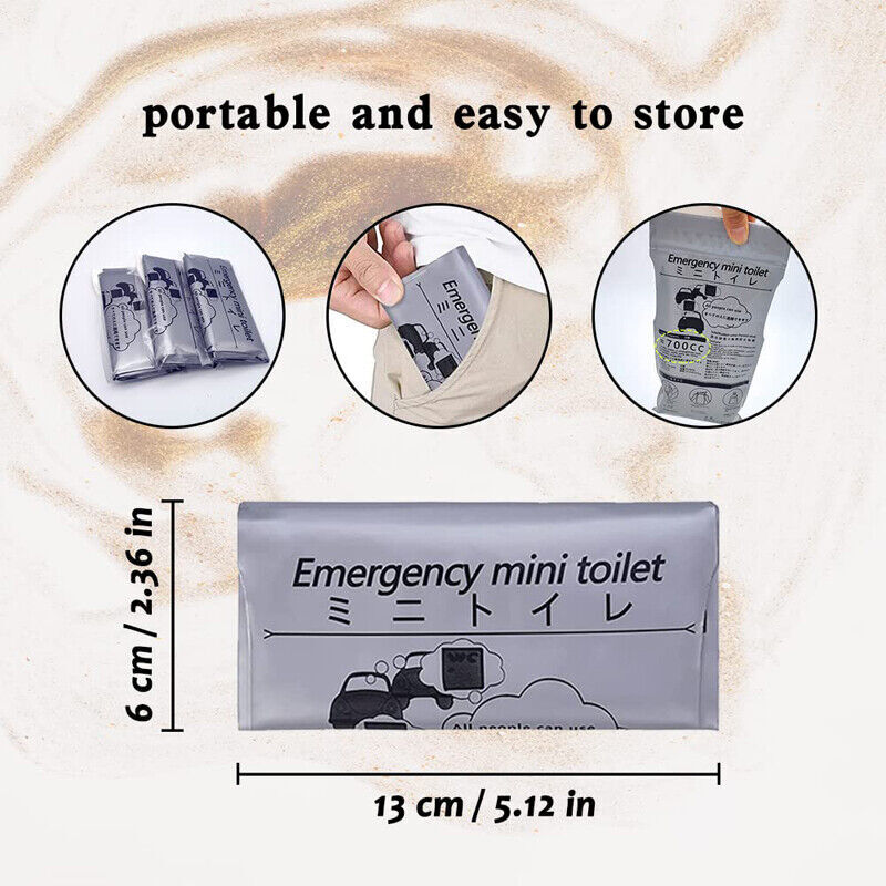 20x Unisex Disposable Emergency Portable Urine Bags Car Urine Bag 700ml Toilet