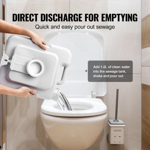 Portable Toilet for Camping Porta Potty with Carry Bag 5.3 Gal Waste Tank