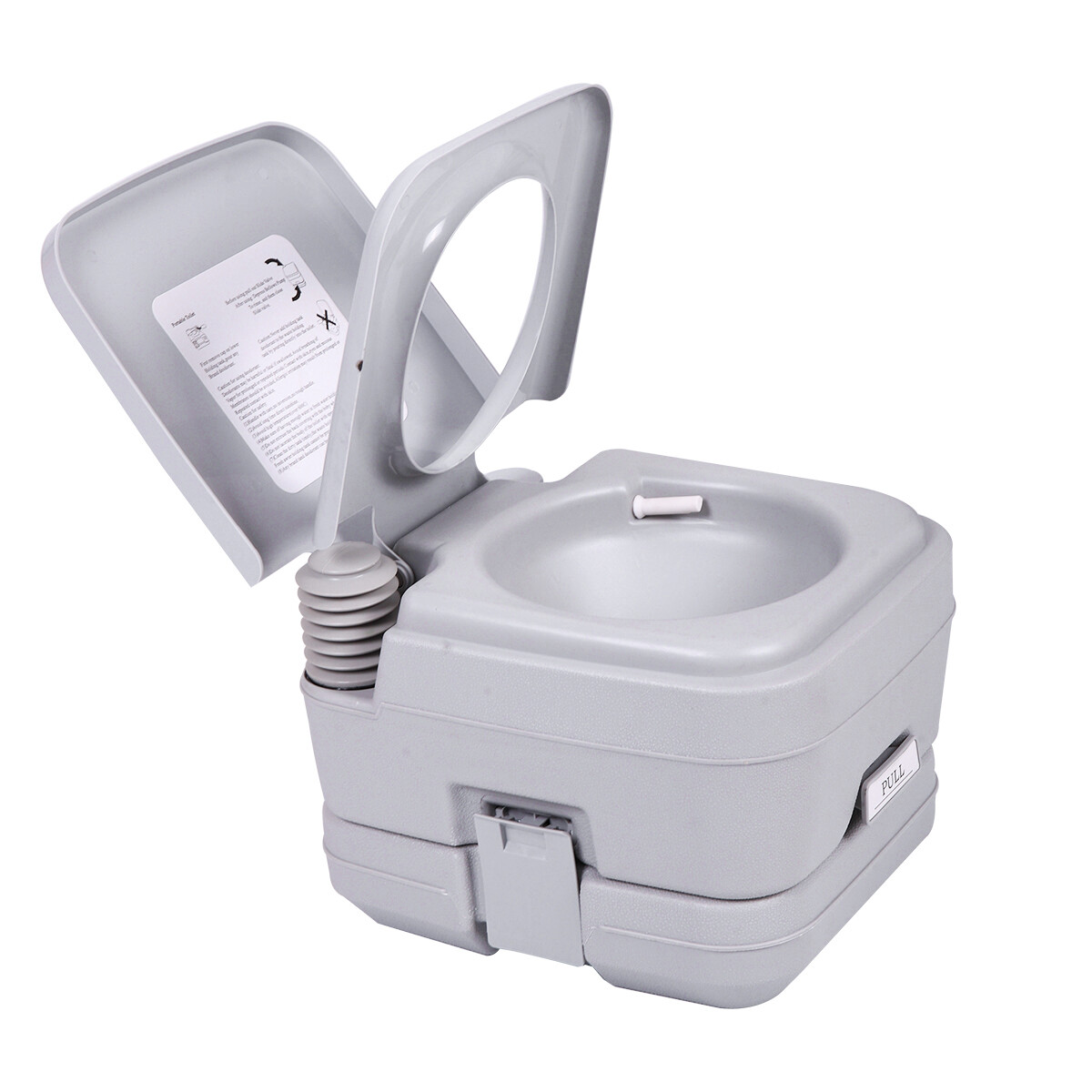 Lightweight Portable Toilet Flushable Camping Sanitary Outdoor Travel 2.6 Gallon
