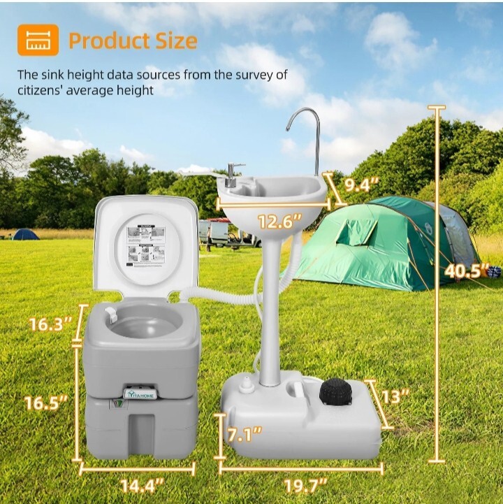 portable sink and toilet Combo