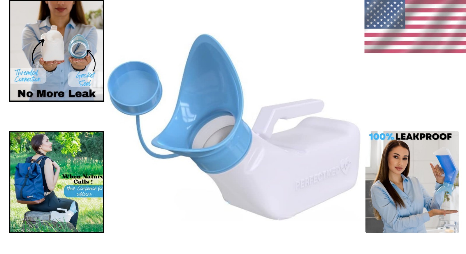 Portable Female Urinal – 32 oz Spillproof Device for Travel & Outdoor Use
