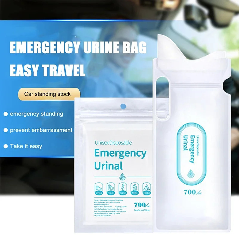 4PCS 700ml Car Urine Bag Emergency Portable Vomit Mini Toilets Handy Disposable