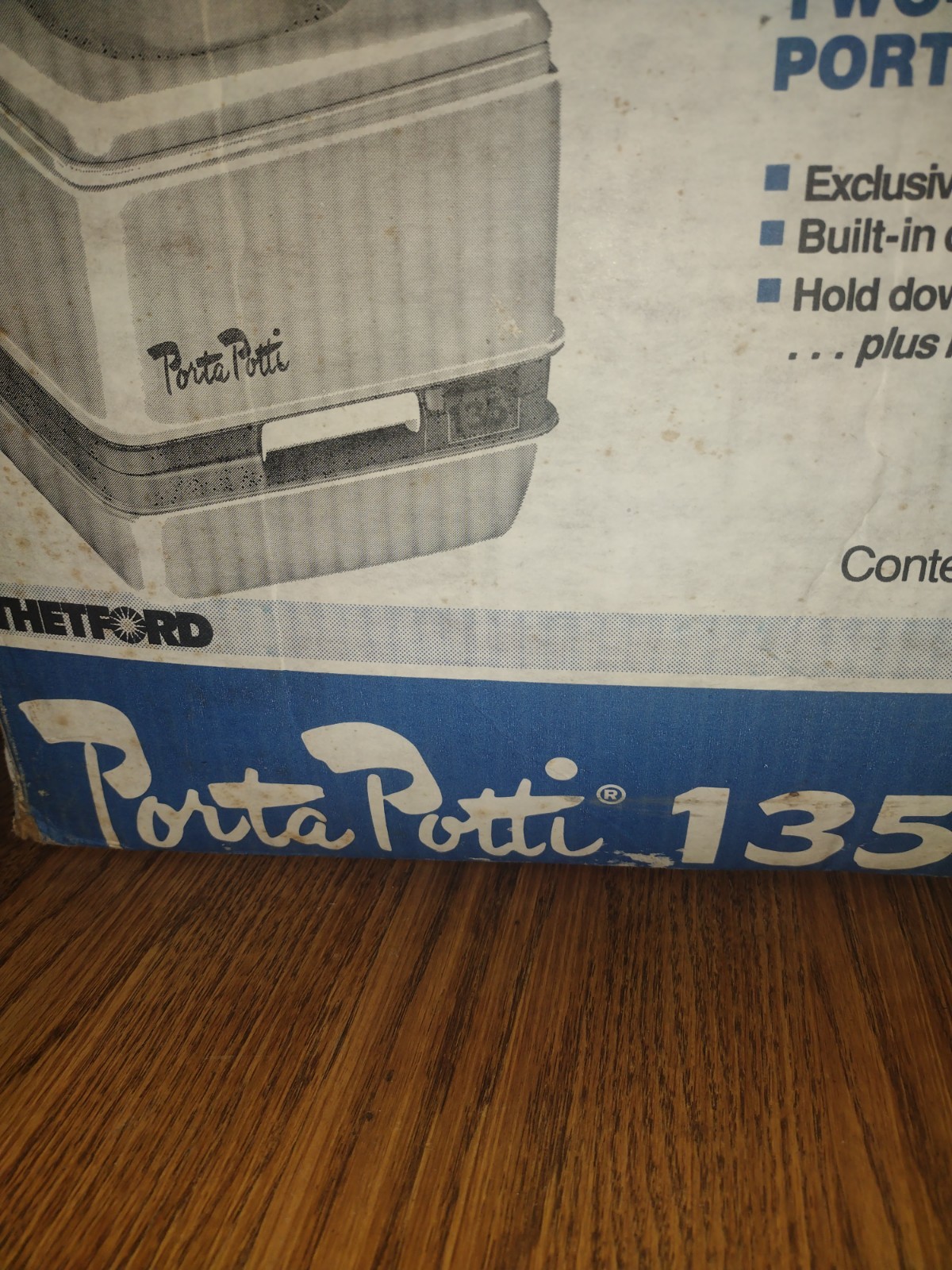 PORTA POTTI 135 THETFORD NEW FRESH WATER PORTABLE TOILET NEW
