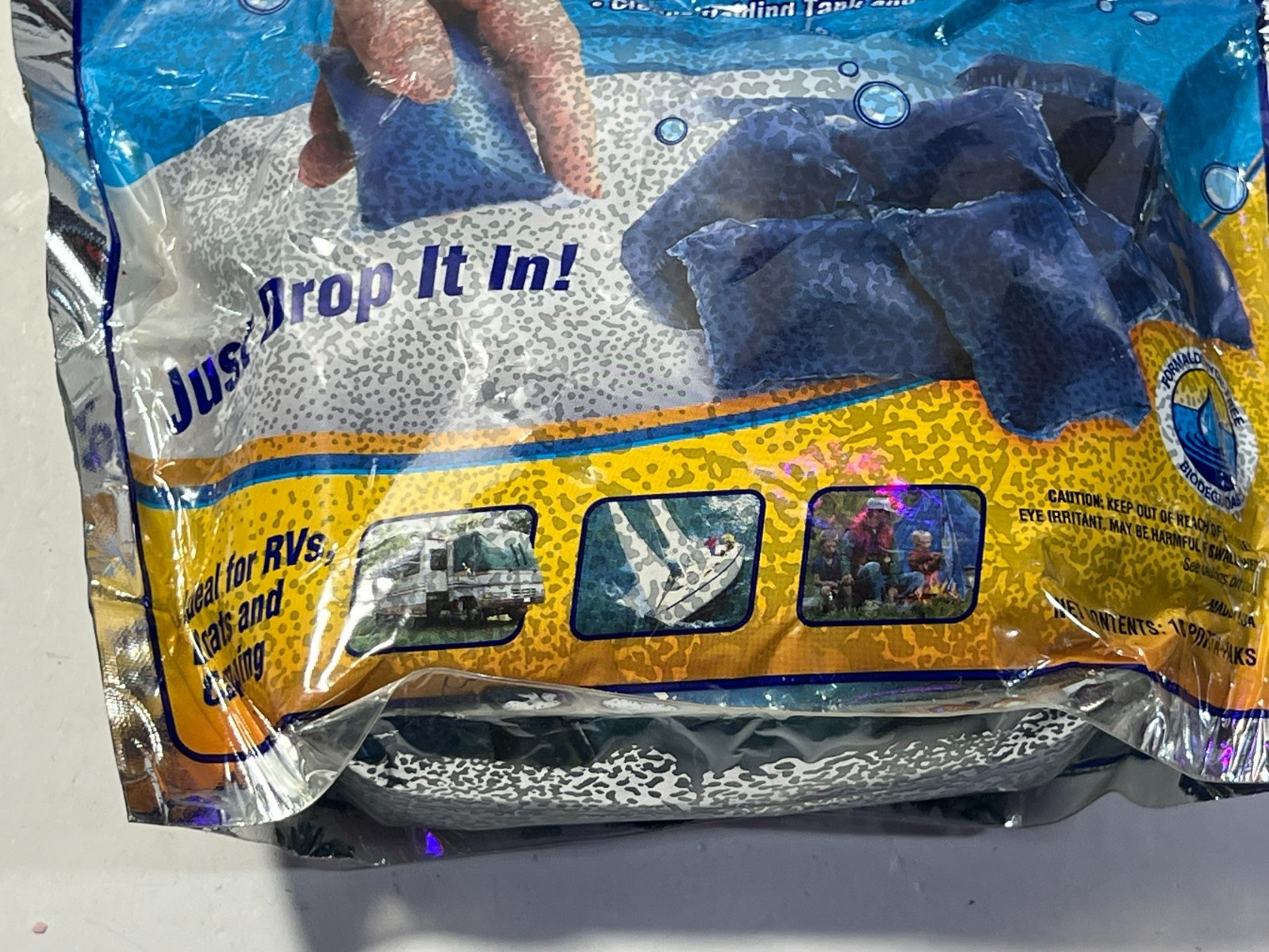 Tank Deodorizer Waste Digester Rv Toilet Drop-In Pods Marine Holding 10Pack Blue