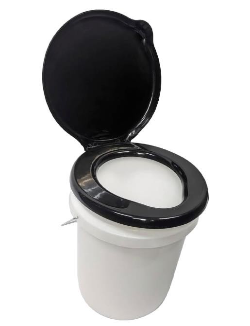 Portable Emergency Toilet Seat for 5 Gallon Bucket Snap-On Camping bucket not in